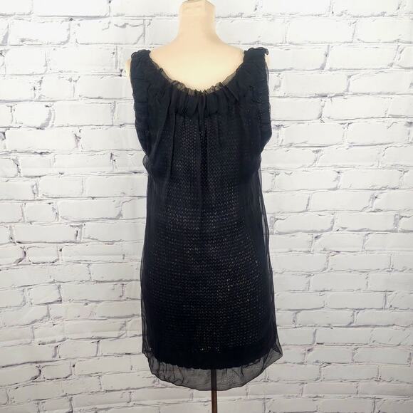 DOLCE & GABBANA KNIT SHEER BLACK DRESS Chiffon Cocktail Designer Luxury Blacktie - Picture 2 of 8